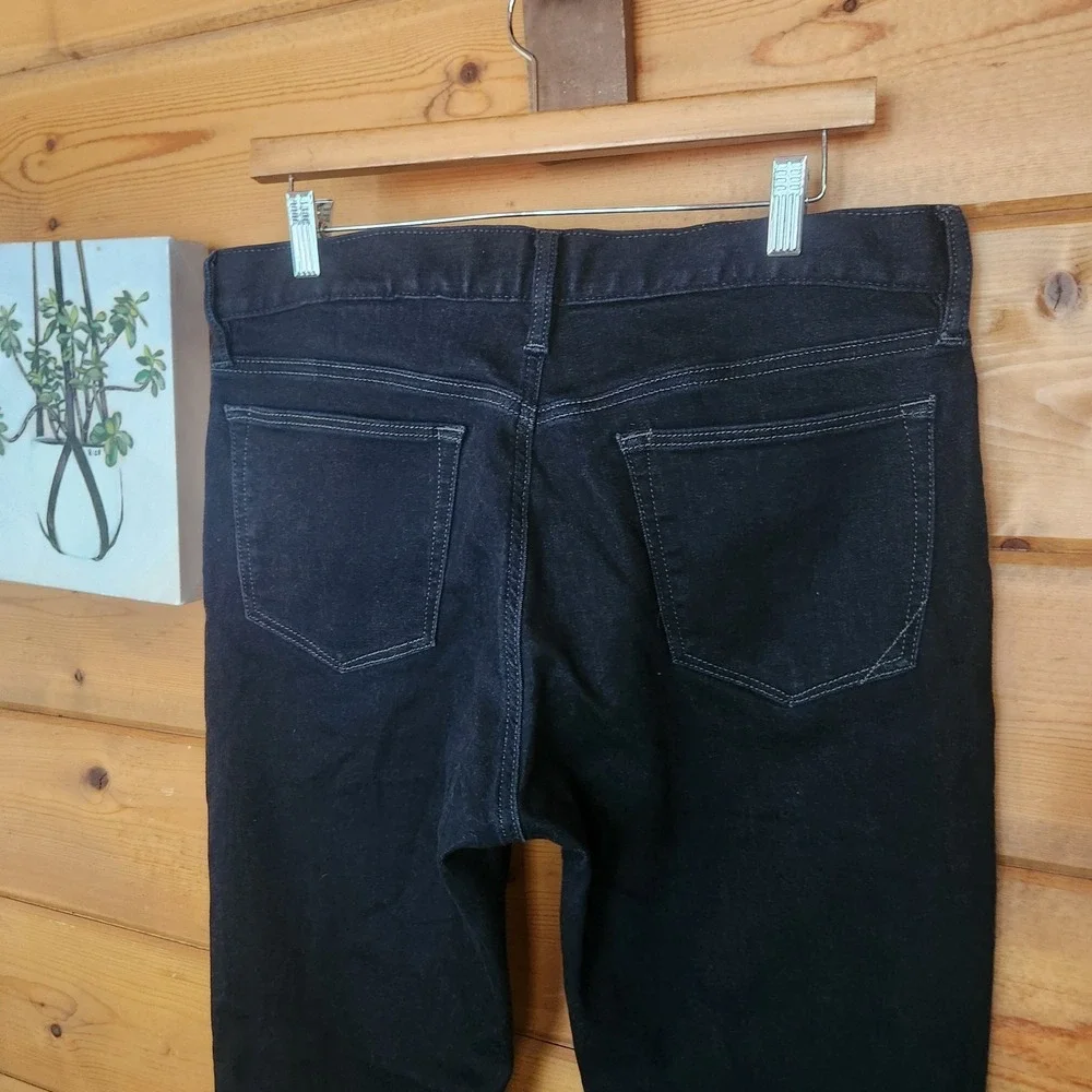Banana Republic Slim Luxe Traveler Tapered Jeans Dark Wash Indigo Athletic Sz 33